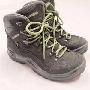 Lowa Women’s Renegade GTX Mid Gore-Tex Hiking Boot Sz 6 Olive Green EUC